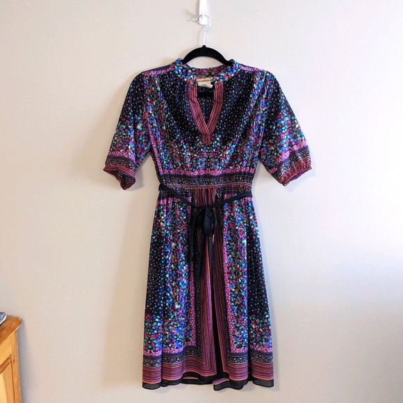 Vintage Dresses & Skirts - ✨HP✨ Vintage Colorful Floral Dress Joseph Ribkoff
